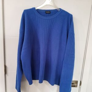 Gianni Bugli Milano Wool Cashmere Ribbed Knit Sweater Size 56